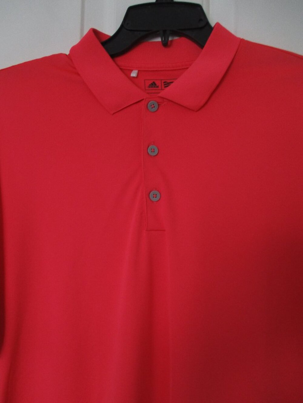adidas Mens S/S Tangerine Red Golf Polo Shirt NWOT - Size Large